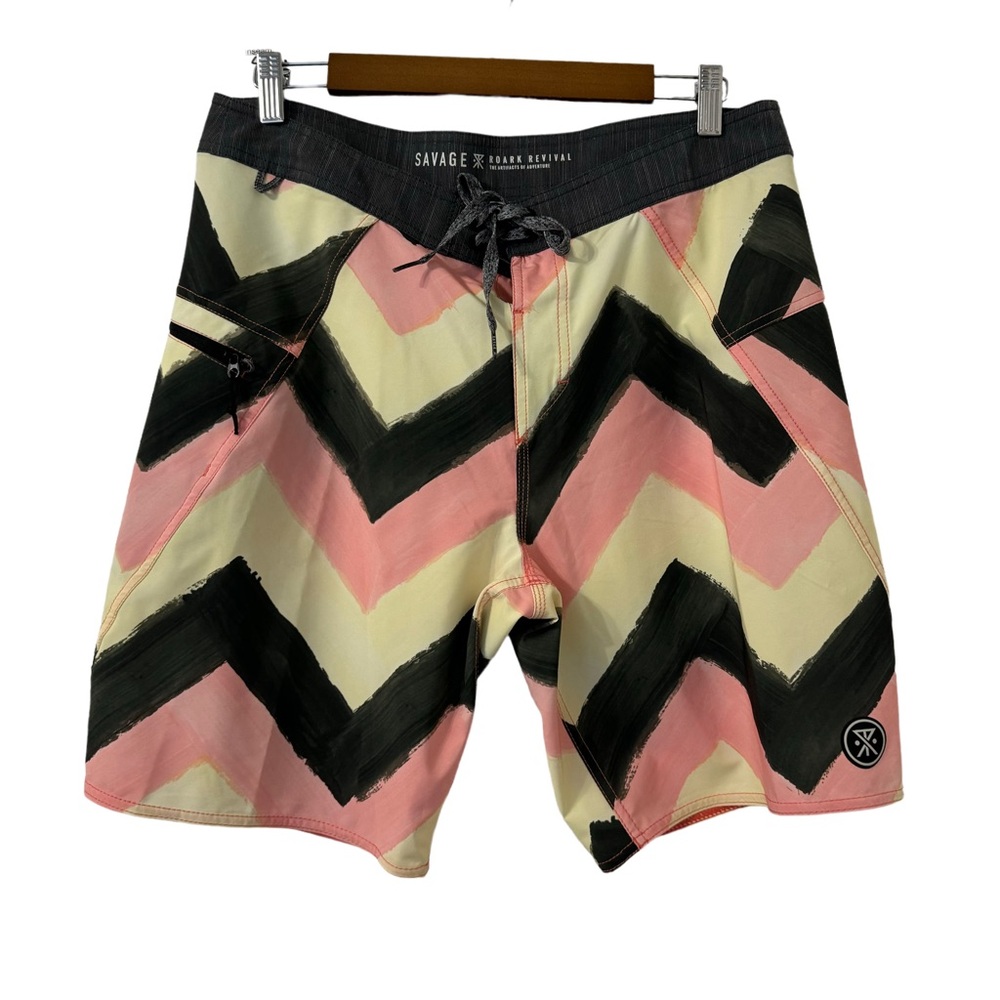 Roark Savage Inity Boardshorts Men’s Vacation Resort Swim Trunks Swimwear Sz 33